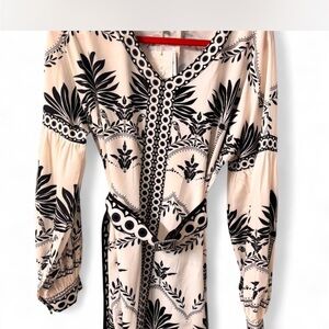 Crimmense Black and Cream Patterned Dress. New with tags.